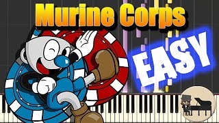 EASY Cuphead  Murine Corps Piano Tutorial Synthesia HD Cover [upl. by Berton]