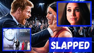 Unseen Footage Harry SLAPS Meghan At Epsy Award DENYING Her Request To Walk Him On Stage [upl. by Naitsirhk]