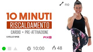 Esercizi di Riscaldamento Con Cardio e PreAttivazione Senza Salti [upl. by Kinelski780]