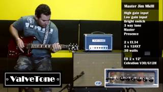 ValveTone Master Jim Mk3 Amp Demo [upl. by Noremak173]