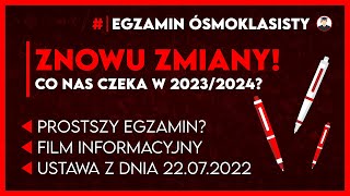 Zdajesz egzamin ósmoklasisty w 2024 roku ZOBACZ WSZYSTKIE ZMIANY Polski  Matematyka  Angielski [upl. by Sekoorb95]