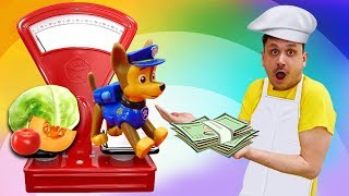 Video e giochi per bambini Paw Patrol e 4 macchinine colorate Cartoni animati [upl. by Ivory]