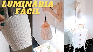 LUMINÁRIA FÁCIL DE FAZER DIY GASTANDO POUCO COM CARA DE LOJA [upl. by Maude]