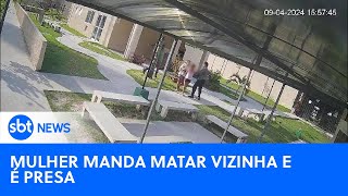 Mulher mandar matar vizinha após briga por causa de cachorro  SBTNewsnaTV 240724 [upl. by Nyrehtac]