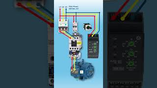 DOL starter with Thermal Overload and Voltage Monitoring Relay Diagram [upl. by Minnie]