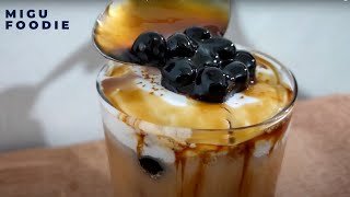 MUSCOVADO BROWN SUGAR PEARL CREAM MILK TEA How to Make  Food Concepts [upl. by Eramat]