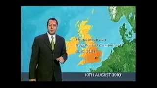 BBC Weather 10th August 2004 671mm of rainfall at Shap [upl. by Refinney128]