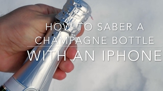 How to saber a Champagne bottle with an Iphone [upl. by Pirri]