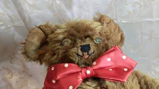 Antique Style Vintage 1930s1940s American Mohair Early Gund Teddy Bear [upl. by Asiret47]