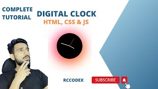 digital clock project hindi mein  digital clock project html css javascript [upl. by Dwaine]