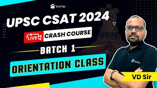 UPSC CSAT Live Crash Course  CSAT Online Classes 2024  CSAT Syllabus Preparation  EduTap CSAT [upl. by Nitsruk]