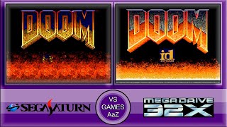 Doom VS Doom Resurrection  Sega Saturn VS SEGA 32X  Side By Side Comparison Graphics [upl. by Alhak]