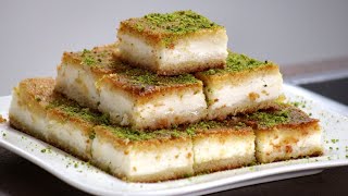 Maamoul mad bil Qashta recipeoriental lebanese sweetsBasbousa bl kashtaRamadan sweets [upl. by Conrade]