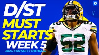 Defense DST Start Em  Sit Em  Fantasy Football Week 5 [upl. by Drarig]