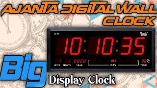 Ajanta Iron Digital Wall Clock for Home Large Size DC117  Unboxing And Review in telugu [upl. by Darahs]