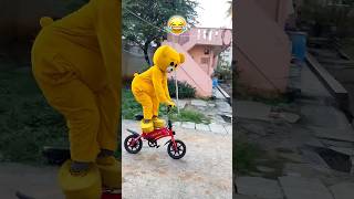 Mini Cycle 🚀Stunt 🧸🤣……funnyshorts teddycomedy mrcrazy [upl. by Thayne191]