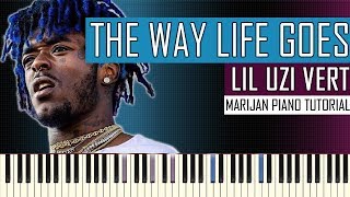 How To Play LIl Uzi Vert  The Way Life Goes  Piano Tutorial [upl. by Anelahs172]