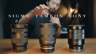 The ULTIMATE Sony Wide Zoom Comparison  Sigma 1628 vs Tamron 1728 vs Sony 1635 F4 [upl. by Idoj]