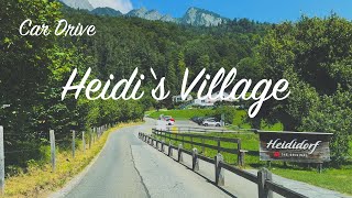 Car Drive 4K  Discover Heidis Switzerland  Maienfeld Switzerland Vaduz Liechtenstein [upl. by Bogie493]