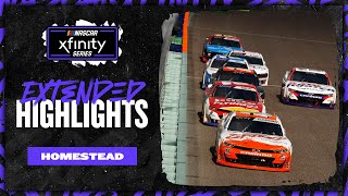 NASCAR Official Extended Highlights Xfinity Series at HomesteadMiami Speedway [upl. by Aissatsana]