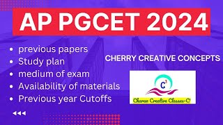 AP PGCET 2024  previous papers  study plan  medium of exam  availability of materials  AP pgcet [upl. by Zalucki]