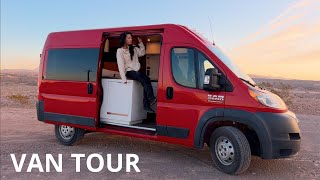 van tour  2016 ram promaster 2500 136quot high rooftop van conversion [upl. by Nagyam747]