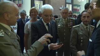 Mattarella in visita agli spazi ristrutturati del Sacrario delle Bandiere delle Forze Armate [upl. by Hurty]