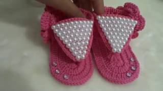 sandalinha de croche para bebe [upl. by Una]