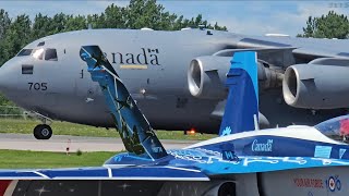 CC 117 Globemaster III TAKEOFF and STUNTS During RCAF Century Celebration [upl. by Guglielma]