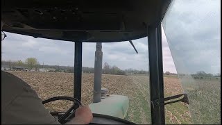 Day 2 of first pass tillage 2024 John Deere 4430 and 210 disk [upl. by Ylicec994]