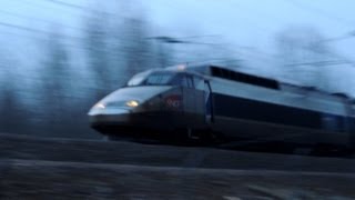 TGV High speed train passing near Paris in Full HD [upl. by Inglebert]