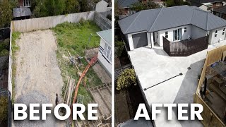 Transforming a Backyard Into Two New Homes  Timelapse [upl. by Analem607]