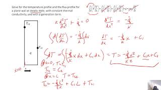 Heat Transfer  Chapter 2  Example Problem 5  Solving the Heat Equation with Generation [upl. by Rue270]