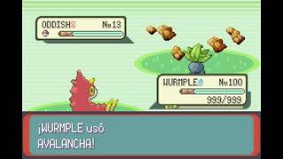 POKEMON EMERALD  WURMPLE  AVALANCHA  ROCK SLIDE [upl. by Tracee]