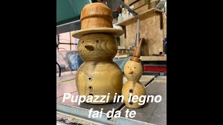 Pupazzo in legno realizzato al tornio [upl. by Nogas]