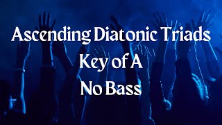 Ascending Diatonic Triads Exercise for Bass Guitar  Key of A Major [upl. by Sig]