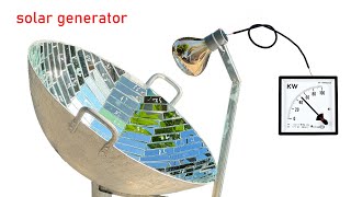 I make solar generator from a mirror pan wok [upl. by Aiseneg]