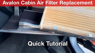 2020 Toyota Avalon Cabin Filter [upl. by Galligan]