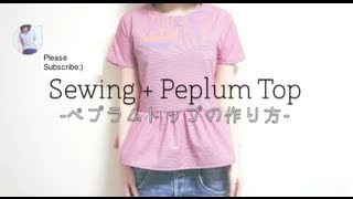 DIY Peplum Top ペプラムトップの作り方ㅣmadebyaya [upl. by Adimra]