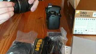 Unboxing the new Nikon D60 [upl. by Pantin150]