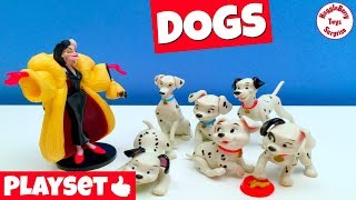 Disney Toys  Disney Figurines  DALMATIANS  DISNEY VILLAINS  Disney Dogs [upl. by Qirat]