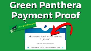 Green Panthera Payment Proof Live PayPal Proof [upl. by Eihpos303]