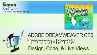 Dreamweaver CS6 Training  Part 3  Design Code amp Live Views  Creating a Website Course [upl. by Nyssa718]