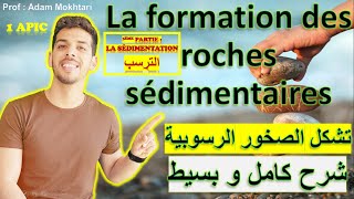 La formation des roches sédimentaires 3ème partie La sédimentation 1ère année international [upl. by Loresz156]