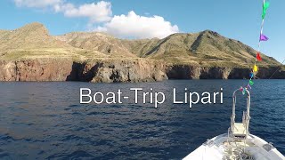 BoatTrip around Lipari Eolian Islands Italy [upl. by Hilaria]