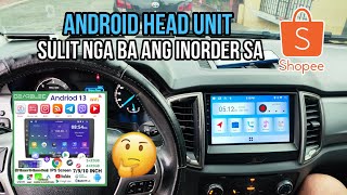 Android Head Unit Ford Ranger 2017 Review  Unit from Shopee [upl. by Sudaorb]