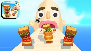 Sandwich Runner 💑⭐💫 MAX LEVELS All Levels Gameplay Walkthrough Android iOS NEW UPDATE 11N24 03 [upl. by Novaat]