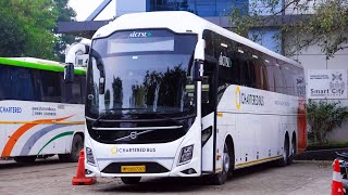 India’s Second  Volvo B8R 9600 15M MultiAxle  AC Seater  Chartered First  AICTSL  IndoreBhopal [upl. by Akalam655]