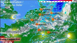 Wettervorhersage für Freitag den 9 August 2024 [upl. by Dyl]