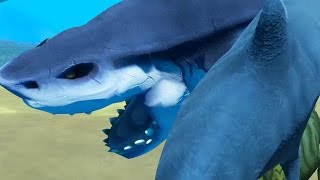 GIANT SHARK VS TIGER SHARK  Feed and Grow Fish  Part 1  Pungence [upl. by Nanine]